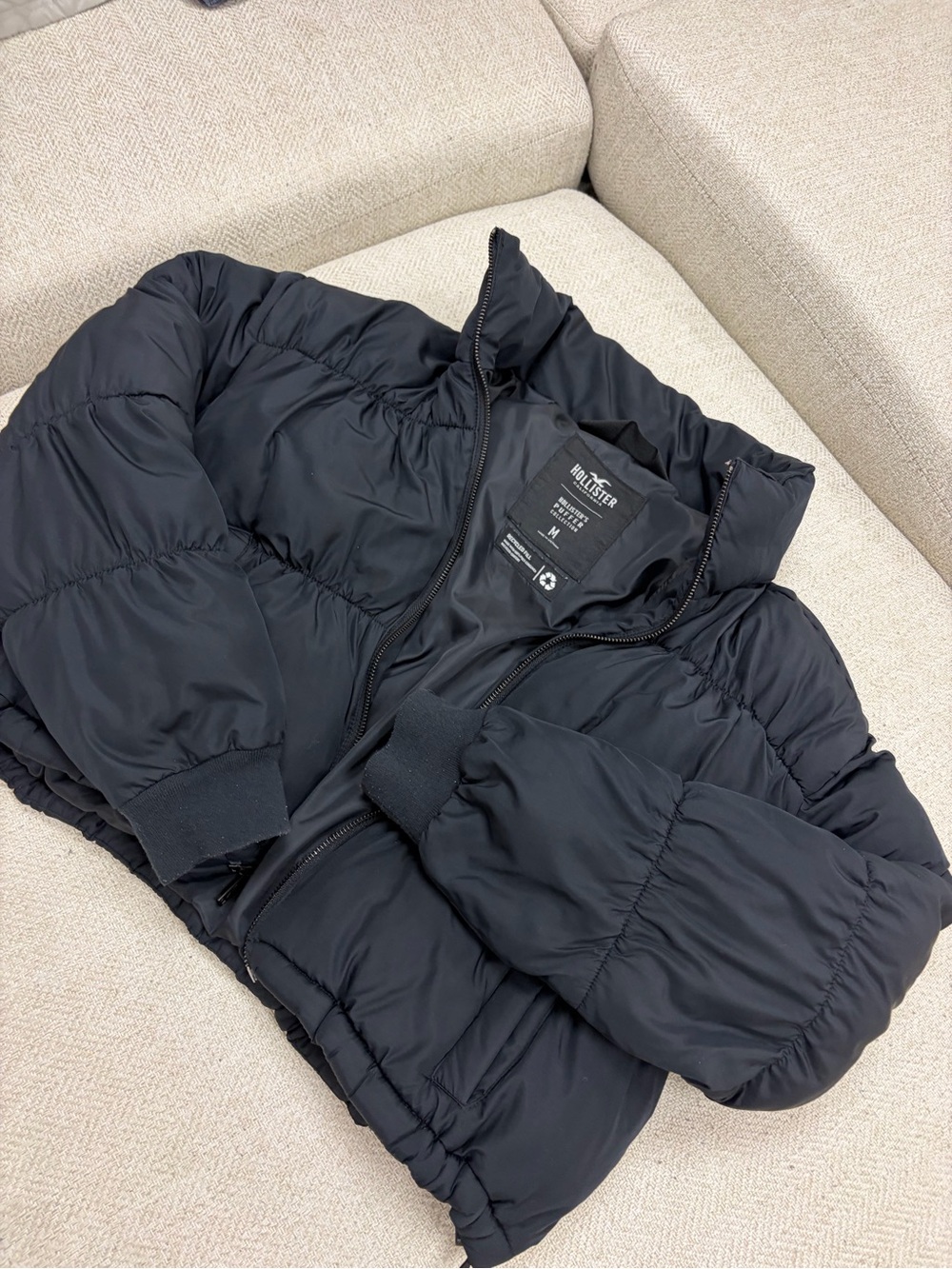 Hollister Black Puffer Jacket